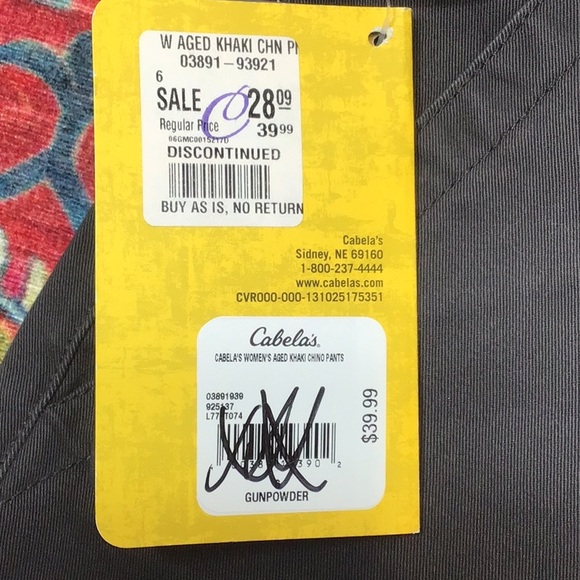 🦌 Cabela's ‘Aged Khaki Chino Pants’ in Gunpowder - Picture 6 of 12